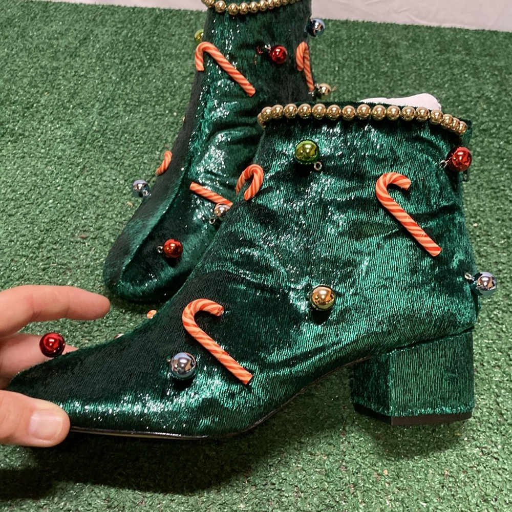 Katy Perry Ankle Christmas Boots women’s size 9. VGUC - Picture 5 of 9